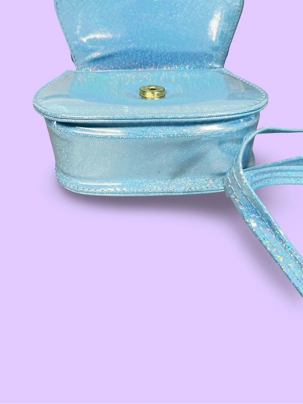 Hello Kitty Light Blue Sparkle Kids Purse Pearl Handle & Beaded kids necklace
